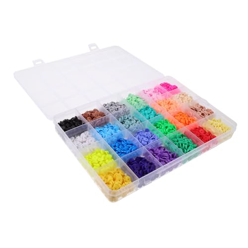 PLAFOPE 1 Schachtel Polymer Clay Perlen Farben Flach für DIY Schmuckherstellung Armbänder Halsketten Ohrringe Basteln Farbiges Spacer Beads Zubehör für Bastelfans von PLAFOPE