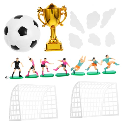 PLAFOPE Tortenaufsatz Mit Fußballspiel Miniatur-spielerfigur Und Dekorationen Zum Thema Fußball Für Feiern PLAFOPE Tortenaufsatz Mit Fußballspiel Miniatur-spielerfigur Und Dekorationen Zum Thema Fußball Für Feiern von PLAFOPE