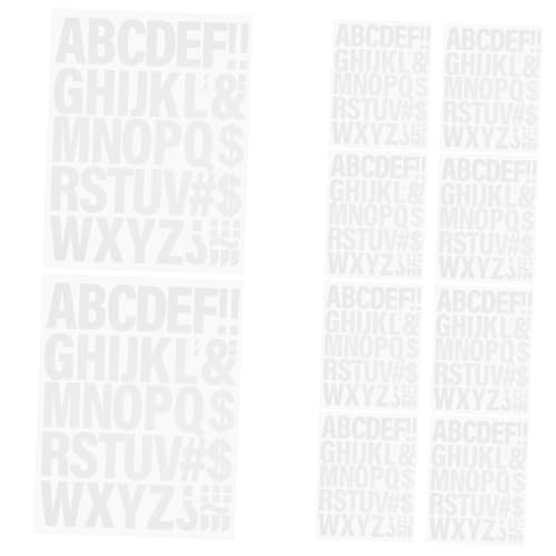 PLAFOPE 10 Blatt Bögen Bügelbuchstaben aus Strapazierfähigem Vinyl Weiße Buchstaben und Zahlen zum Aufbügeln Kleidung Vielseitig für Textilien Einfaches Anbringen durch Wärme für DIY von PLAFOPE