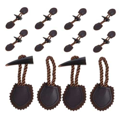 PLAFOPE 10 Paare Horn Knebelknöpfe aus Harz Vintage Design zum Annähen an Wintermäntel Retro Verschlussknöpfe für Schwere Mäntel DIY Nähzubehör für Bekleidung und Jacken PLAFOPE 10 Paare Horn Knebelknöpfe aus Harz Vintage Design zum Annähen an Wintermäntel Retro Verschlussknöpfe für Schwere Mäntel DIY Nähzubehör für Bekleidung und Jacken von PLAFOPE
