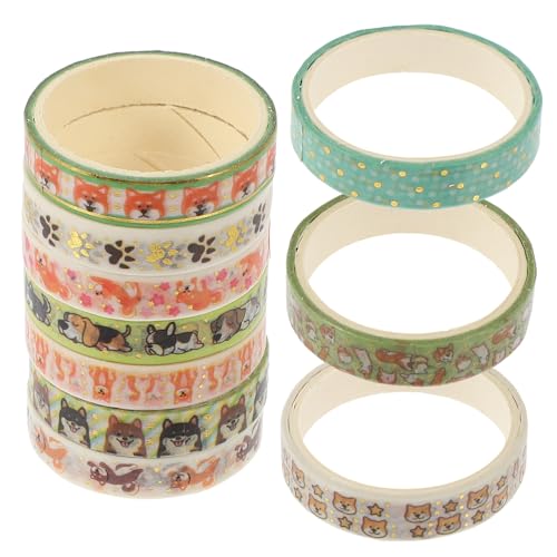 PLAFOPE 10 Rollen DIY Washi Tape mit Haustier motiven Leicht Klebend und Rückstandsfrei Ablösbar Vielseitig für Scrapbooking Basteln Geschenkdekoration Anpassbar in Kreative Klebebänder von PLAFOPE