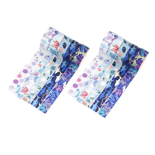 PLAFOPE 10 Rollen Ocean Washi Tape Klebeband DIY Papier Tape mit Frischem Unterwasser motiv für Scrapbooking Handgefertigte Kunst und Bastelprojekte von PLAFOPE