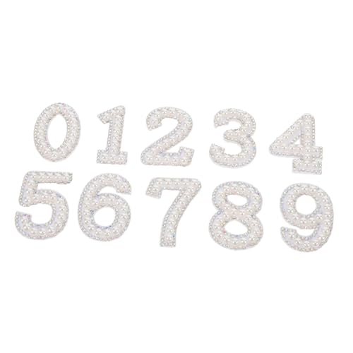 PLAFOPE 10 Stück Aufnäher Mit Kunstperlen-strass Zum Aufbügeln, Glitzernde Strass-flicken Mit Den Zahlen 0–9, Kleidungsdekoration, Aufnäher Zum Aufnähen Für Diy-nähprojekte PLAFOPE 10 Stück Aufnäher Mit Kunstperlen-strass Zum Aufbügeln, Glitzernde Strass-flicken Mit Den Zahlen 0–9, Kleidungsdekoration, Aufnäher Zum Aufnähen Für Diy-nähprojekte von PLAFOPE