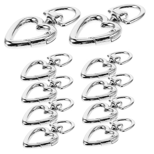 PLAFOPE 10 Stück Herzförmige Metall Schlüsselringe mit Federhaken Rostfrei Robust Poliert Vielseitig für Taschen Rucksäcke DIY Bastelprojekte Stabiler Karabinerverschluss PLAFOPE 10 Stück Herzförmige Metall Schlüsselringe mit Federhaken Rostfrei Robust Poliert Vielseitig für Taschen Rucksäcke DIY Bastelprojekte Stabiler Karabinerverschluss von PLAFOPE