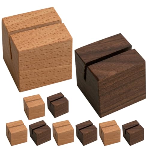 PLAFOPE 10 Stück Holz Kartenhalter für Visitenkarten und Postkarten Quadratisch Buche und Nussbaum Schräger Schlitz Stabiler Kartenständer für Büro Hochzeit und Party PLAFOPE 10 Stück Holz Kartenhalter für Visitenkarten und Postkarten Quadratisch Buche und Nussbaum Schräger Schlitz Stabiler Kartenständer für Büro Hochzeit und Party von PLAFOPE