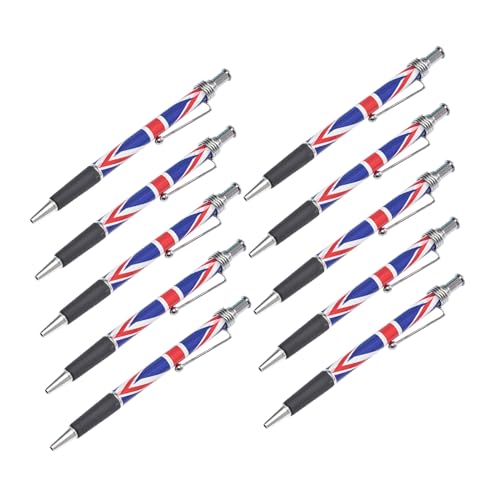 PLAFOPE 10 Stück Kugelschreiber mit Union Jack Motiv Schwarze Tinte Einziehbar Glatt Schreibend Komfortabler Griff Vielseitig für Büro Schule und Zuhause zum Unterschreiben und Schreiben PLAFOPE 10 Stück Kugelschreiber mit Union Jack Motiv Schwarze Tinte Einziehbar Glatt Schreibend Komfortabler Griff Vielseitig für Büro Schule und Zuhause zum Unterschreiben und Schreiben von PLAFOPE