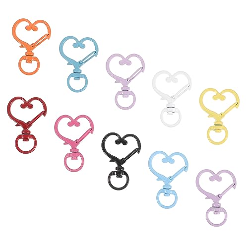 PLAFOPE 10 Stück Teiliges Drehbare Metallringe Schlüsselanhänger für Geldbörsen Taschenriemen Schuhzubehör DIY Basteln Stabile Langlebige Ringe für Schlüssel Taschen Gürtel und von PLAFOPE