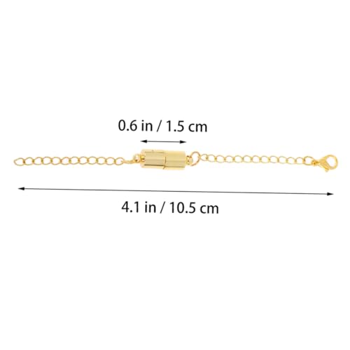 PLAFOPE 10 Stück Teiliges Edelstahl Halskettenverlängerungen mit Magnetischem Verschluss Schmuckverbinder für Armbänder und Halsketten Einfache Anwendung Langlebig und Hautfreundlich von PLAFOPE