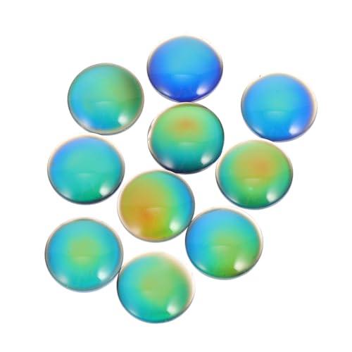 PLAFOPE 10 Stück Teiliges Farbwechselnde Glas cabochons Ovale Schmuck deko Perlen Temperaturempfindliche DIY Edelstein Patches Langlebig und Kompakt für Kreative Schmuckherstellung von PLAFOPE