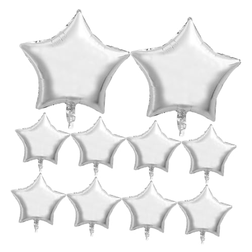 PLAFOPE 10 Stück Teiliges Fünf-punkte Folienballon Silber Stern Ballons für Heliumfüllung Geburtstags Hochzeitsdeko Wiederverwendbar und Robust für Valentinstag und Jubiläen PLAFOPE 10 Stück Teiliges Fünf-punkte Folienballon Silber Stern Ballons für Heliumfüllung Geburtstags Hochzeitsdeko Wiederverwendbar und Robust für Valentinstag und Jubiläen von PLAFOPE