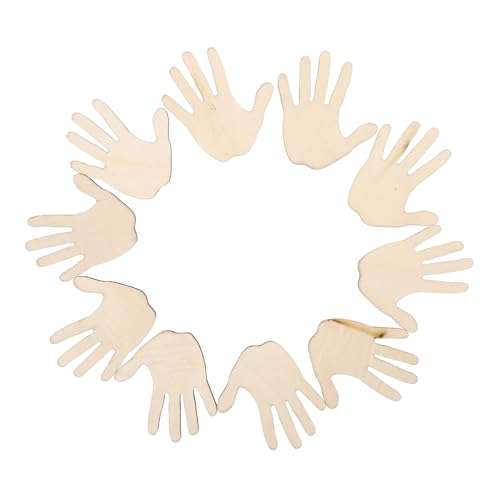 PLAFOPE 10 Stück Teiliges Handförmiger Holz Dekorplatten zum Bemalen und Basteln Unbehandelte Graffiti Holzscheiben für DIY Partydekorationen und Kreative Handwerksprojekte PLAFOPE 10 Stück Teiliges Handförmiger Holz Dekorplatten zum Bemalen und Basteln Unbehandelte Graffiti Holzscheiben für DIY Partydekorationen und Kreative Handwerksprojekte von PLAFOPE