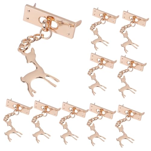 PLAFOPE 10 Stück Teiliges Hirschförmige Dekorative Taschen schnallen aus Zinklegierung Elegante DIY Bag Accessoires mit Electroplating finish Rechteckige Form für Handtaschen Geldbörsen PLAFOPE 10 Stück Teiliges Hirschförmige Dekorative Taschen schnallen aus Zinklegierung Elegante DIY Bag Accessoires mit Electroplating finish Rechteckige Form für Handtaschen Geldbörsen von PLAFOPE