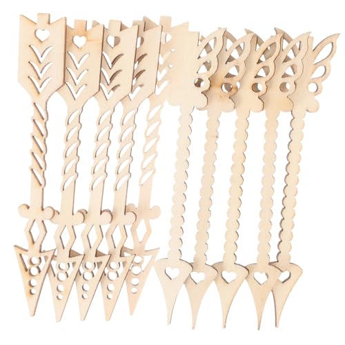 PLAFOPE 10 Stück Teiliges Holz Ausschnitte aus Hochwertigem Holz Glatte Kanten Langlebig DIY Bastelverzierung für Kreative Ornamente für Bastelprojekte und Dekoration von PLAFOPE