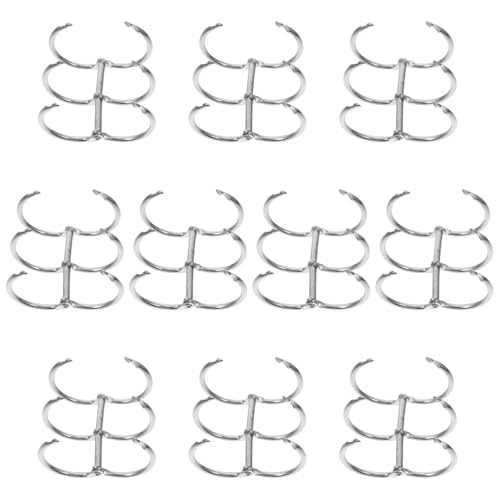 PLAFOPE 10 Stück Teiliges Metall-ringbügel aus Eisen Robuste Binder Ringe mit Sicherem Schnappverschluss für DIY Scrapbooks Planer und Karteikarten Langlebiges Zubehör für Ringordner von PLAFOPE