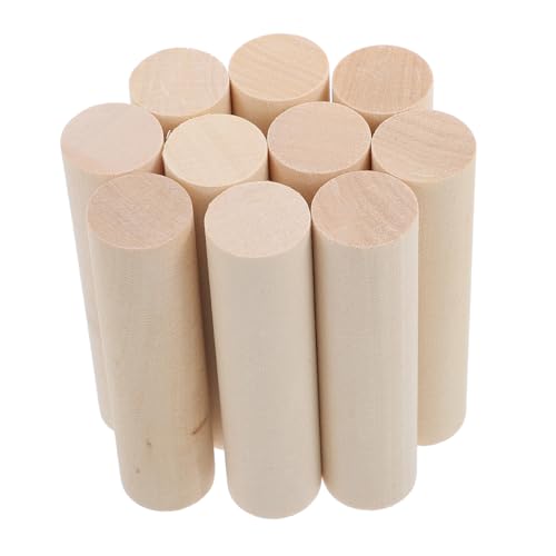 PLAFOPE 10 Stück Teiliges Naturbelassene Holzrundstäbe Glatt Polierte DIY Holzstäbchen zum Basteln Schnitzen und Beschriften für Kreative Handwerksprojekte von PLAFOPE