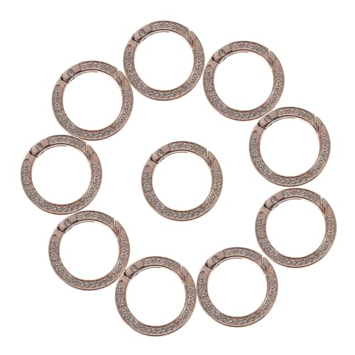 PLAFOPE 10 Stück Teiliges Runde Metalllegierung Ringe zum Nähen Stabile Rostfreie Schlüssel und Taschenringe für DIY Handtaschen Zubehör in Hellgold PLAFOPE 10 Stück Teiliges Runde Metalllegierung Ringe zum Nähen Stabile Rostfreie Schlüssel und Taschenringe für DIY Handtaschen Zubehör in Hellgold von PLAFOPE