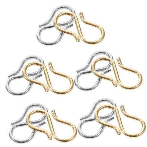 PLAFOPE 10 Stück Teiliges S haken Verschlüsse aus Edelstahl Langlebige Schmuckverschlüsse für DIY Armband und Halskette Rostfrei Sicher Glatt Verarbeitet für Schmuckherstellung und PLAFOPE 10 Stück Teiliges S haken Verschlüsse aus Edelstahl Langlebige Schmuckverschlüsse für DIY Armband und Halskette Rostfrei Sicher Glatt Verarbeitet für Schmuckherstellung und von PLAFOPE