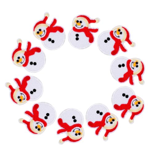 PLAFOPE 10 Stück Teiliges Schneemann Patches zum Aufbügeln und Annähen Bestickte Weihnachtsapplikationen in Weiß Festliche DIY Aufnäher für Kleidung Pullover Jeans und Weihnachtsdeko PLAFOPE 10 Stück Teiliges Schneemann Patches zum Aufbügeln und Annähen Bestickte Weihnachtsapplikationen in Weiß Festliche DIY Aufnäher für Kleidung Pullover Jeans und Weihnachtsdeko von PLAFOPE