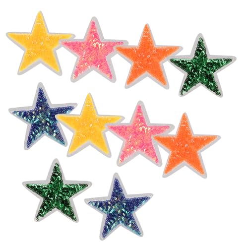 PLAFOPE 10 Stück Teiliges Sterne Pailletten Aufnäher zum Aufnähen Kleine Bestickte Reparatur Patches für Jacken Mäntel und DIY Kleidung Langlebige Weiche Stoffapplikationen in Fünf Farben PLAFOPE 10 Stück Teiliges Sterne Pailletten Aufnäher zum Aufnähen Kleine Bestickte Reparatur Patches für Jacken Mäntel und DIY Kleidung Langlebige Weiche Stoffapplikationen in Fünf Farben von PLAFOPE