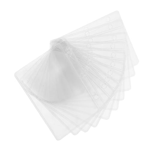 PLAFOPE 10 Stück Teiliges Transparente Binder Budget Pockets mit Löchern Wiederverwendbare Einstecktaschen für Ringordner Geeignet für Belege Notizen und Budgetplanung Vielseitige Ablage von PLAFOPE