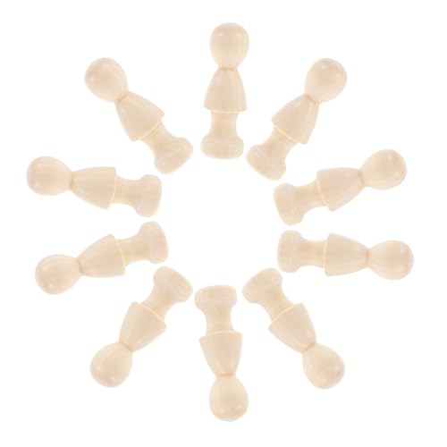 PLAFOPE 10 Stück Teiliges Unbemalter Holzfiguren Natürliche Holz puppen zum Bemalen DIY Bastelset für Kinderzimmer Deko Kreative Holzpuppen für Wohn Arbeitsräume von PLAFOPE