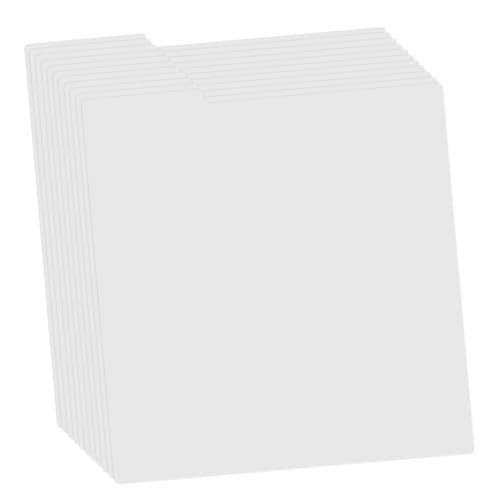 PLAFOPE 10 Stück Teiliges Weiße Vinyl Schallplatten Trenner mit Registerkarten Abgerundete Ecken Robuste Karteikarten-organizer für Einfache Aufbewahrung und Übersichtliche Sortierung von von PLAFOPE