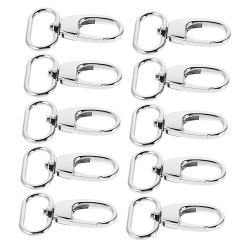 PLAFOPE 10 Stück Teiliges Zinklegierung Schultergurt Haken Metallverschluss Drehbar Sicherer Karabiner Schlüsselanhänger DIY Taschenclip Innenmaß Silber PLAFOPE 10 Stück Teiliges Zinklegierung Schultergurt Haken Metallverschluss Drehbar Sicherer Karabiner Schlüsselanhänger DIY Taschenclip Innenmaß Silber von PLAFOPE