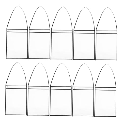 PLAFOPE 10 Stück Wiederverwendbare Transparente PVC Ticket Halter mit Aufhängeband für Büro Schule und Dokumentenorganisation Wasserfest und Leicht zu Reinigen von PLAFOPE
