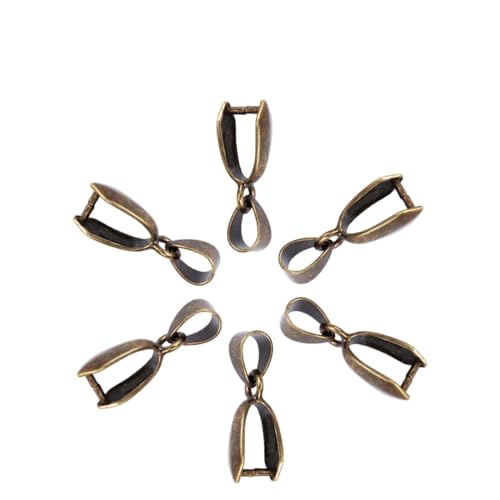PLAFOPE 100 Stück Bronze Pinch Clip Bail Anhängerverbinder Messing Schmuckperlen Verbinder DIY Schmuckzubehör zum Auffädeln und Basteln von Armbändern und Halsketten PLAFOPE 100 Stück Bronze Pinch Clip Bail Anhängerverbinder Messing Schmuckperlen Verbinder DIY Schmuckzubehör zum Auffädeln und Basteln von Armbändern und Halsketten von PLAFOPE