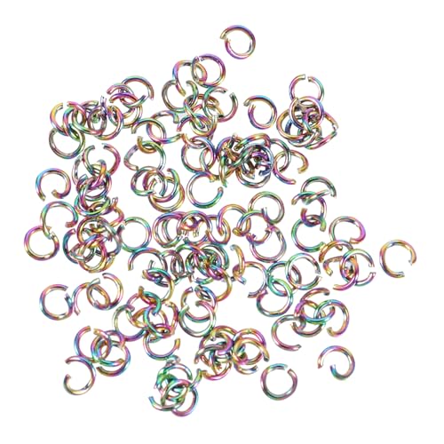 PLAFOPE 100 Stück Bunte Edelstahl Sprungringe Langlebige Offene Jump Rings für DIY Schmuckherstellung Leicht Rostfrei Vielseitig für Halsketten Armbänder Ohrringe PLAFOPE 100 Stück Bunte Edelstahl Sprungringe Langlebige Offene Jump Rings für DIY Schmuckherstellung Leicht Rostfrei Vielseitig für Halsketten Armbänder Ohrringe von PLAFOPE