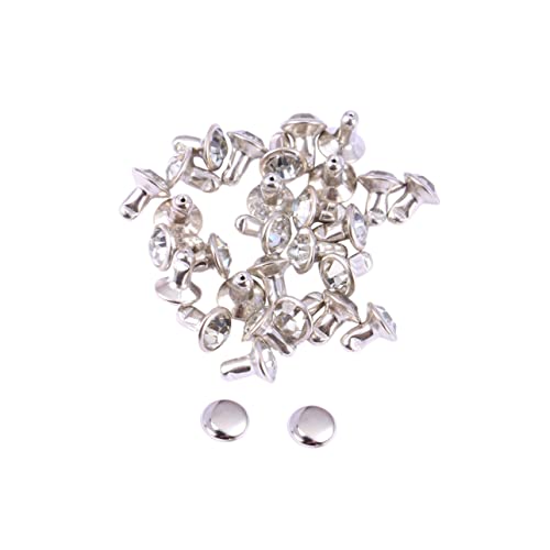 PLAFOPE 100 Stück Bunte Strasssteine für Schmuckherstellung Hochwertige Schmuckdesigns Dekorationen für Kleidung und Diy Projekte Silberrand Weißer Diamant von PLAFOPE
