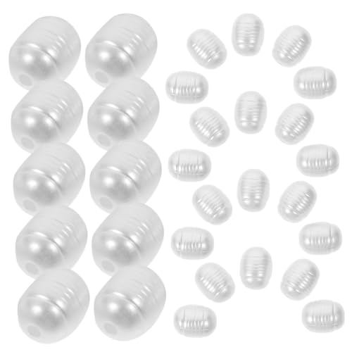 PLAFOPE 100 Stück DIY Perlen Kunststoff Perlen für Schmuckherstellung Kleine Spacer Beads für Armbänder Halsketten Haarschmuck Basteln mit Leichtem Unregelmäßigem Abs Perlendesign von PLAFOPE