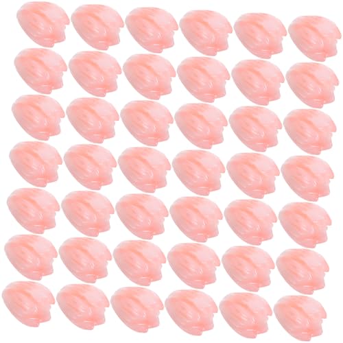 PLAFOPE 100 Stück Geschnitzte Jasminblumen Perlen Korallenfarbene Schmuckperlen Lose Spacer Perlen DIY Armband Halskette Bastelzubehör Zartes Rosa Naturromantisches Design von PLAFOPE