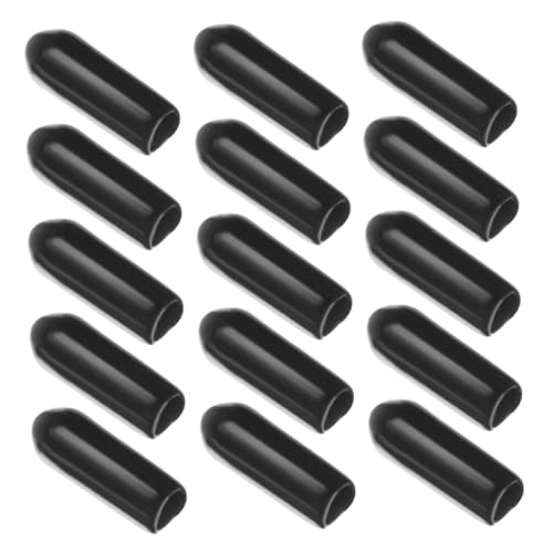 PLAFOPE 100 Stück Haarband Endkappen Schwarz Weiche Kunststoff Schutzkappen für Haarreifen Einfache Montage Sanfte Pflege DIY Zubehör zum Schutz vor Scharfen Enden für Stirnband Reparatur von PLAFOPE