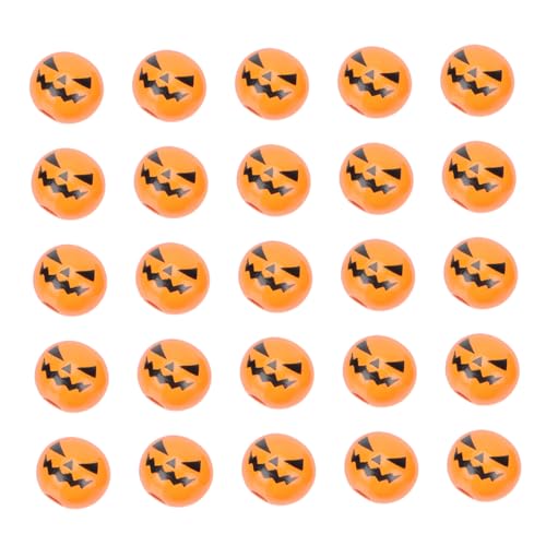 PLAFOPE 100 Stück Halloween Holzperlen mit Kürbisgesicht zum Auffädeln DIY Holzperlen für Schmuckherstellung Festival Themed Bastelperlen für Herbst und Halloween Dekoration PLAFOPE 100 Stück Halloween Holzperlen mit Kürbisgesicht zum Auffädeln DIY Holzperlen für Schmuckherstellung Festival Themed Bastelperlen für Herbst und Halloween Dekoration von PLAFOPE