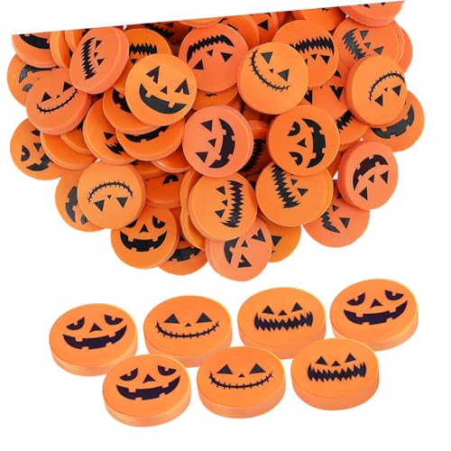 PLAFOPE 100 Stück Halloween Radiergummis in Verschiedenen Kürbisformen Glattes Papierfreundliches Material Kreative Schulbelohnungen und Partygeschenke für Zeichnen und Schreiben PLAFOPE 100 Stück Halloween Radiergummis in Verschiedenen Kürbisformen Glattes Papierfreundliches Material Kreative Schulbelohnungen und Partygeschenke für Zeichnen und Schreiben von PLAFOPE