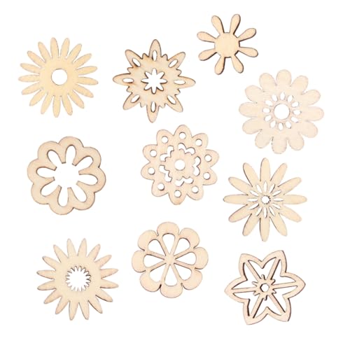 PLAFOPE 100 Stück Holzscheiben Basteln Sterne Stabile Holzplättchen mit Glatter Oberfläche Vielseitig für DIY Holzverzierung Scrapbooking Partydekoration Originelles Bastelzubehör von PLAFOPE