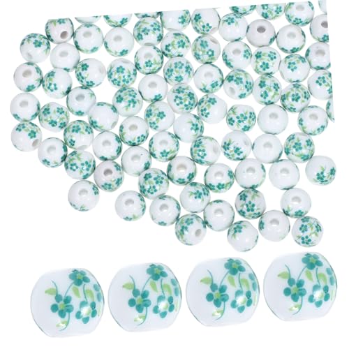 PLAFOPE 100 Stück Keramikperlen Grün Runde Spacer Beads für Schmuckherstellung DIY Armbänder und Perlenketten Auffädeln Charm Zubehör PLAFOPE 100 Stück Keramikperlen Grün Runde Spacer Beads für Schmuckherstellung DIY Armbänder und Perlenketten Auffädeln Charm Zubehör von PLAFOPE