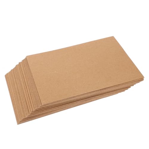 PLAFOPE 100 Stück Kraftpapier Briefumschläge Selbstklebend Einladungskarten Umschläge Mehrzweck Vintage Kuverts für Hochzeit Geburtstag Party Grußkarten Postkarten Selbstgestalten ohne von PLAFOPE