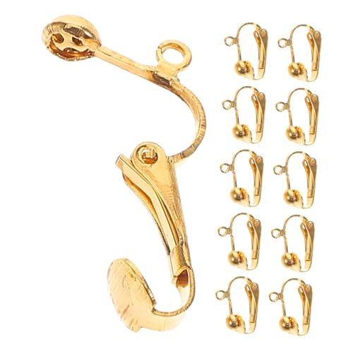 PLAFOPE 100 Stück Kupfer Ohrclip Adapter Clip Ohrring Converter ohne Ohrloch Federclip Ohrringkomponenten für DIY Schmuckherstellung Vielseitig Langlebig für Bastler und Designer von PLAFOPE