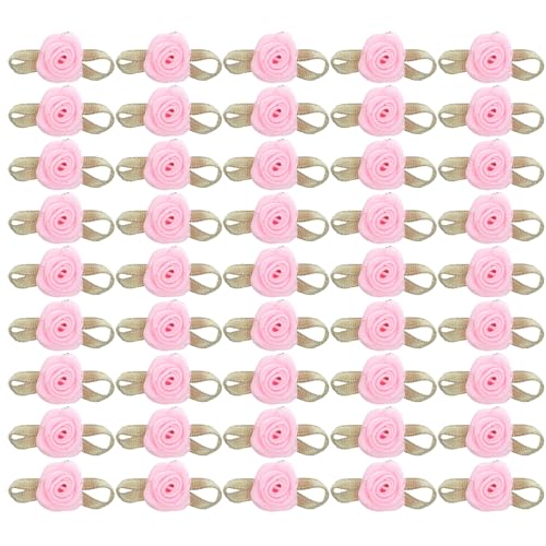 PLAFOPE 100 Stück Mini-Stoffrosen: Zarte künstliche Rosenschleife für Hochzeitsdekoration – DIY-Blumenverzierungen aus Bändern für Scrapbooking, Kartenherstellung, Haarspange PLAFOPE 100 Stück Mini-Stoffrosen: Zarte künstliche Rosenschleife für Hochzeitsdekoration – DIY-Blumenverzierungen aus Bändern für Scrapbooking, Kartenherstellung, Haarspange von PLAFOPE