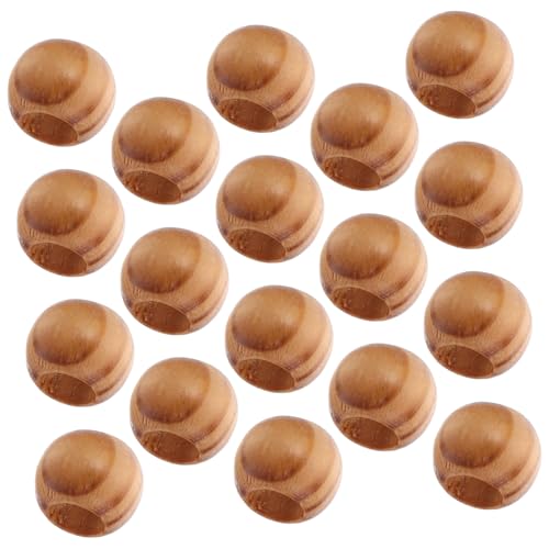 PLAFOPE 100 Stück Natürliche Holzperlen Durchmesser Große Holzperlen für Schmuckherstellung DIY Spacer Perlen Kleidung Dekoration Makramee Basteln von PLAFOPE