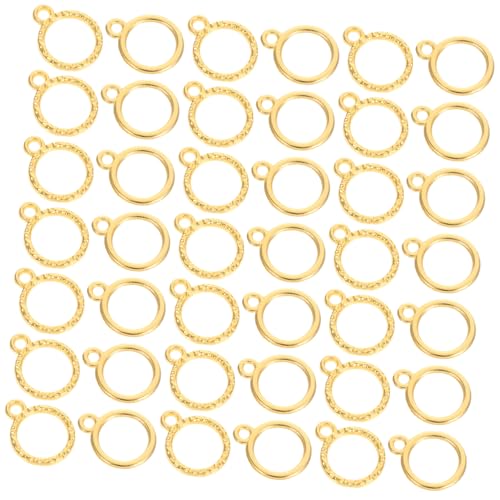 PLAFOPE 100 Stück Offene Runde Zinklegierungsrahmen Goldene Mini Hohlrahmen Anhänger für DIY Resin Schmuckherstellung Leichte Langlebige Schmuckzubehör PLAFOPE 100 Stück Offene Runde Zinklegierungsrahmen Goldene Mini Hohlrahmen Anhänger für DIY Resin Schmuckherstellung Leichte Langlebige Schmuckzubehör von PLAFOPE