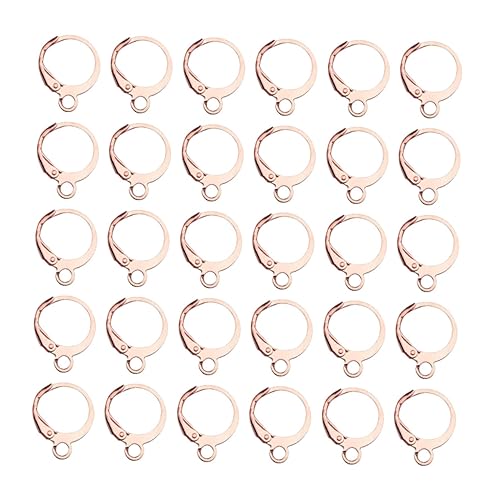 PLAFOPE 100 Stück Runde Kupfer Ohrhaken in Roségold Leichte Korrosionsbeständige Schmuckzubehör DIY Ohrschmuck Sicherer Verschluss für Ohrringe Selber Machen und Bastelprojekte PLAFOPE 100 Stück Runde Kupfer Ohrhaken in Roségold Leichte Korrosionsbeständige Schmuckzubehör DIY Ohrschmuck Sicherer Verschluss für Ohrringe Selber Machen und Bastelprojekte von PLAFOPE