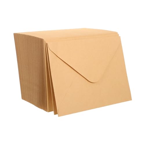 PLAFOPE 100 Stück Schlucken Sie den Kleberumschlag Einladungshüllen Umschläge aus Retro-Kraftpapier Hochzeitsumschlag Umschläge für Hochzeitseinladungen farbig gummiertes Papier Braun PLAFOPE 100 Stück Schlucken Sie den Kleberumschlag Einladungshüllen Umschläge aus Retro-Kraftpapier Hochzeitsumschlag Umschläge für Hochzeitseinladungen farbig gummiertes Papier Braun von PLAFOPE