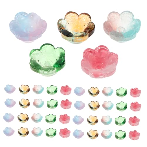 PLAFOPE 100 Stück Teiliges Bellflower Glasperlen in Farbverlauf Handgefertigte Lilien charms aus Robustem Glas Kreative DIY Schmuckperlen für Armbänder Ohrringe und Halsketten Leicht und PLAFOPE 100 Stück Teiliges Bellflower Glasperlen in Farbverlauf Handgefertigte Lilien charms aus Robustem Glas Kreative DIY Schmuckperlen für Armbänder Ohrringe und Halsketten Leicht und von PLAFOPE