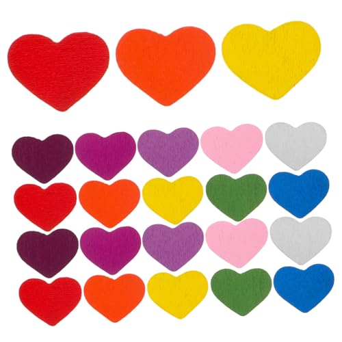 PLAFOPE 100 Stück Teiliges Bunte Herz Holzdekorationen aus Sicherem Holz für Basteln Geeignet Vielseitig Verwendbar für DIY Hochzeitsdeko und Kreative Holzherzen Projekte PLAFOPE 100 Stück Teiliges Bunte Herz Holzdekorationen aus Sicherem Holz für Basteln Geeignet Vielseitig Verwendbar für DIY Hochzeitsdeko und Kreative Holzherzen Projekte von PLAFOPE
