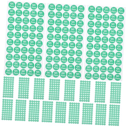 PLAFOPE 1000 Stück Runde Qc Pass Qualitätssicherungsaufkleber Selbstklebende Inspektionsetiketten für Lagerverwaltung Produktfreigabe und Bestandskontrolle PLAFOPE 1000 Stück Runde Qc Pass Qualitätssicherungsaufkleber Selbstklebende Inspektionsetiketten für Lagerverwaltung Produktfreigabe und Bestandskontrolle von PLAFOPE