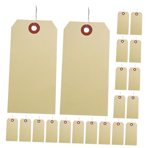 PLAFOPE 100Stücke Leere Manila mit Eisendrähten für Versand und Verpackung Stabile und Anhänger für Pakete Multifunktional und Nützlich von PLAFOPE
