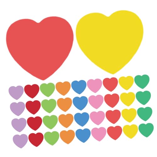 PLAFOPE 108 Stück Herzförmige Handschriftpapier Pinnwand Dekorationen Herzausschnitte Valentinstags Pinnwand Herzförmiges Papier Lehrpapier Ausschnitt Valentinstags Ausschnitte von PLAFOPE
